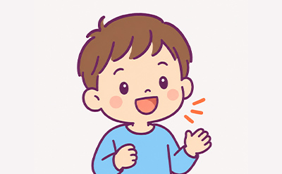 話す子どものイラスト
